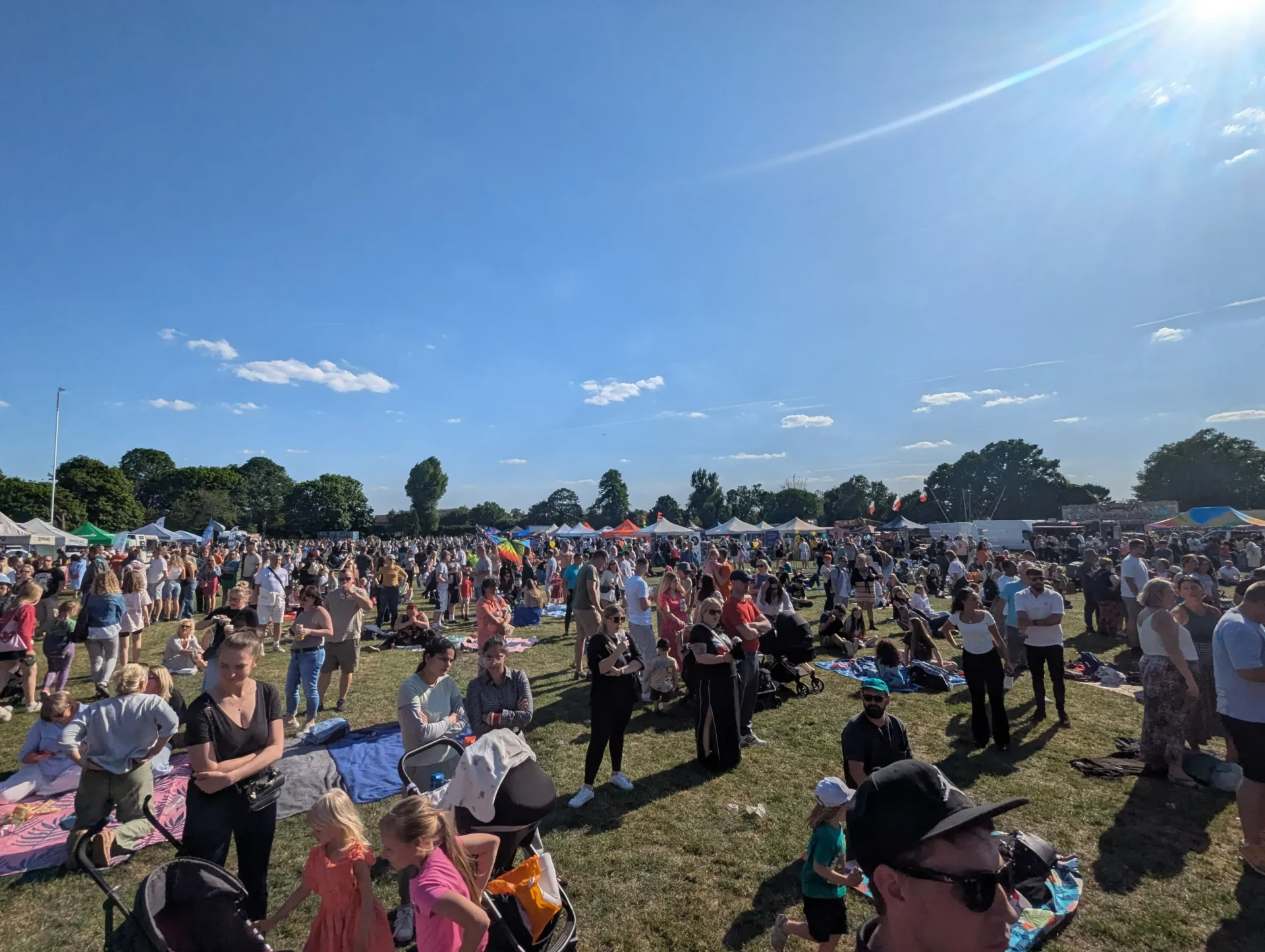 Huge crowd under blue sky near stage at Polish Heritage Day 2025 in Hounslow, celebrating with RAD Removals’ movers West London and storage Ealing services.